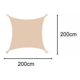 generic Toldo De Vela De Sombra Impermeable Para 2x2m Beige