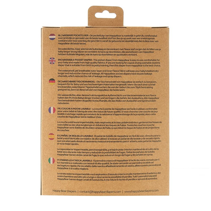 Pocket Nappy - Blue Giraffe