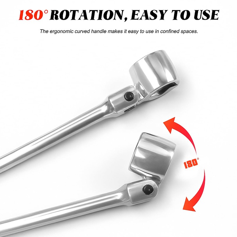 7/8 Inch 22 mm O2 Sensor Wrench with 180 Degree
