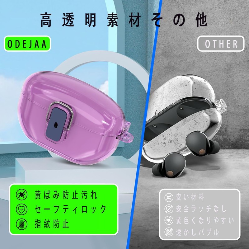 Secure Lock Clear Case for Sony WF-1000XM5 (2023) TPU Super