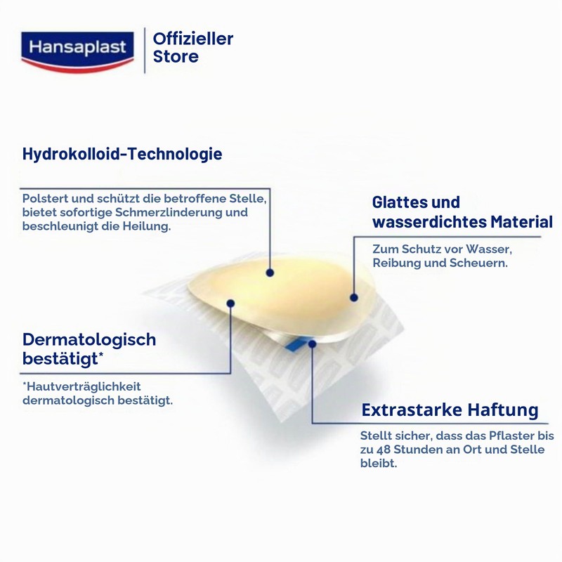 Hansaplast Foot Care Hydrocolloid Blister Plasters, Pack of 6 -