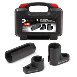 Powerbuilt 3 Piece Oxygen Sensor Set, Oil Pressure Sending Unit Removal Kit , Specialty Switch Socket Tool Set - 648625