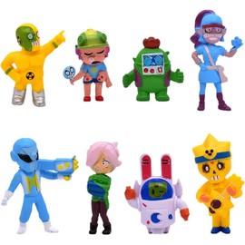CHENGLI 8 Pieces Brawl Figure Mini Figures Gaming Brawlers Multiplayer Game Figures Collectible Party Supplies for Gift for Gamers 2.5 Inches from 3+ Years