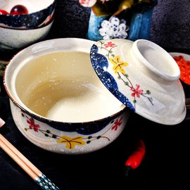 Fignner Japanese Style Ceramic Ramen Bowl with Lid Soup Bowls Noodle Bowl with Lid