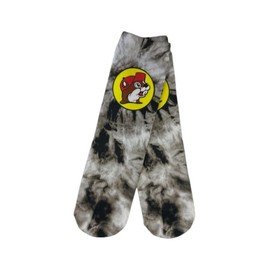 Buc-ee's Black Crew Socks & No Show Tie Dye Socks - Unisex Cute Quirky Funny Colorful Novelty Animal Socks Classic Design Gifts for Men and Women (One Size Fits Most)