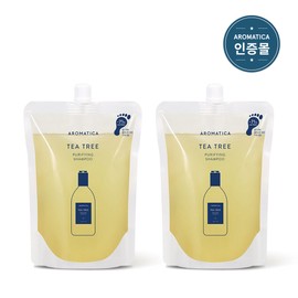 Aromatica Tea Tree Purifying Shampoo 500ml (Refill) 1+1 [GIFT] Recyclable Refill Container (500ml) / 아로마티카 티트리 퓨리파잉 샴푸 500ml (리필) 1+1 [GIFT]재활용리필 용기(500ml)