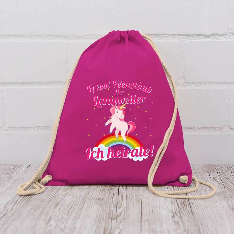 Shirtracer - Gym Bag Backpack - Fresst Feenstaub ihr Langweiler