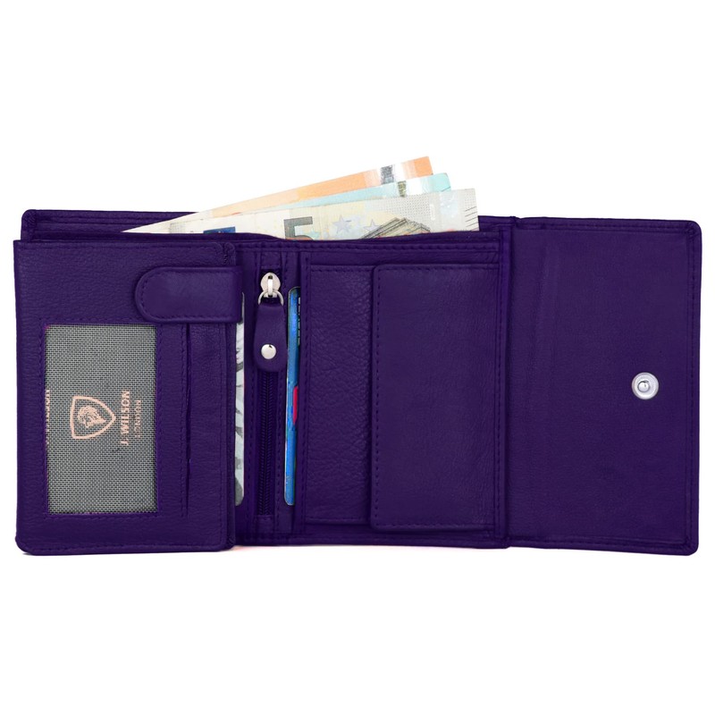 J. Wilson London Ladies RFID Safe Designer Leather Purse Card