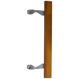 Wright Products - Replacement Oak Sliding Patio Door Inside Handle Set, Wood/Aluminum Grey - Internal Sliding Door Handle