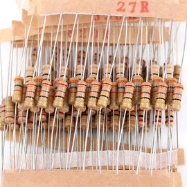 300 Pcs Carbon Film Resistors 0.1Ω to 750Ω 1W Tolerance 5% 30 Types 10 Each Type Resistor Set High Precision Resistor Kit Basic Parts for Electronic Work