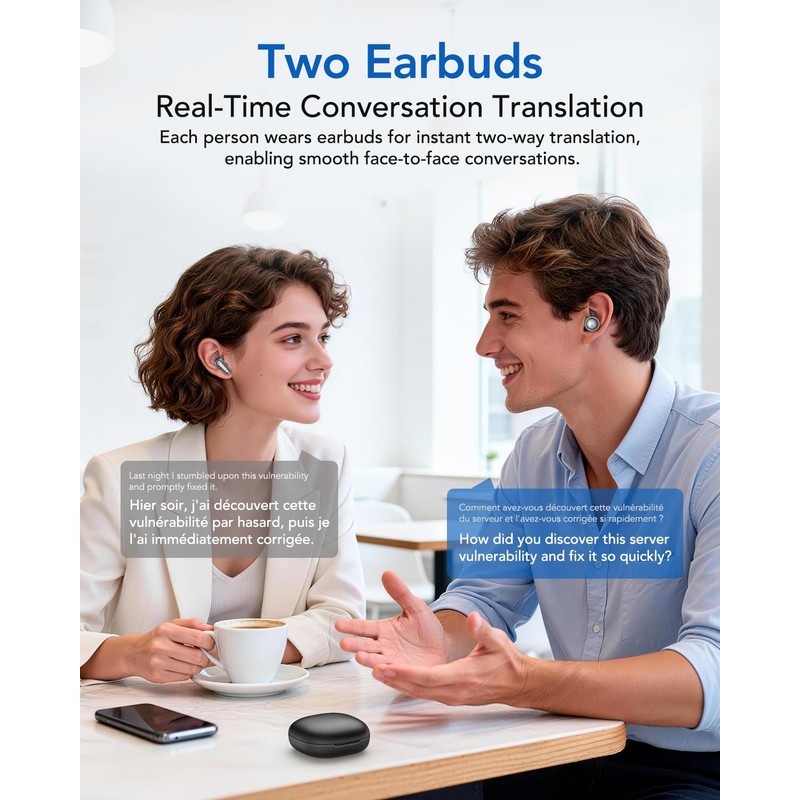 MINISO MS108 AI Translation Earbuds Real Time, Translation Earbuds Support