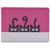 Mala Leather Peek a Boo Cats Travel/Credit Card Holder RFID