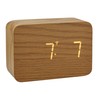 TFA Dostmann Design Funk-Wecker in Holz-Optik Clocco, 60.2549, Kunststoff, L