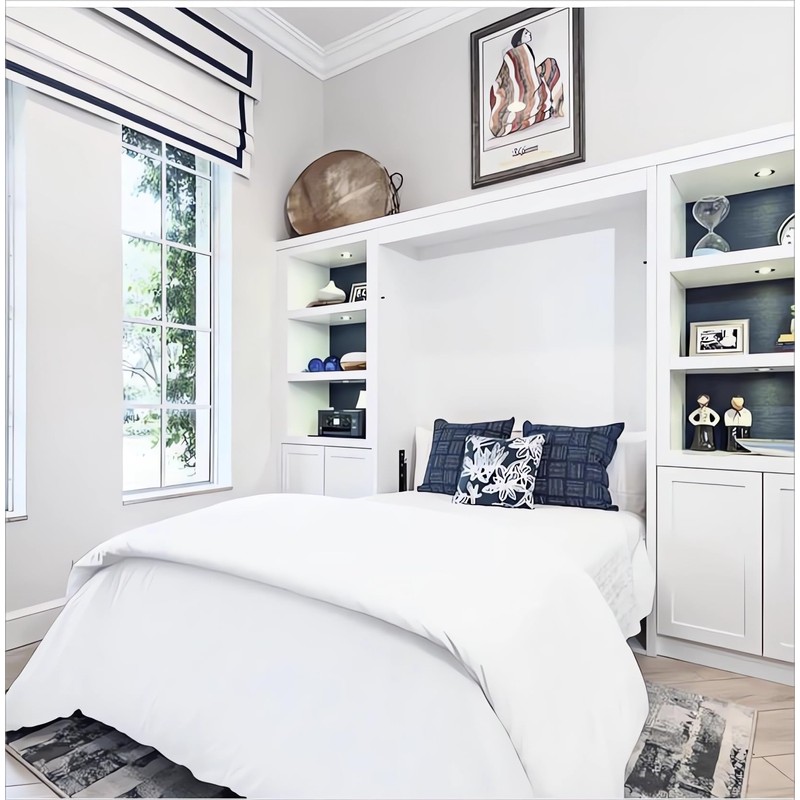 Tlongxia (Horizontal,Queen/Short Queen Create A Luxurious Bed Easy Murphy Bed