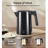 Ssyfei Electric Kettle, Double Wall Stainless Steel Cool Touch Water