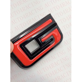 Auto OVERLAY Front & Rear Red Black Emblem Overlay Fit 2021-2023 GMC Yukon Yukon XL