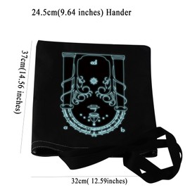 PXTIDY Lord Rings Inspired Tote Bag LO-TR Dwarf Doors Shoulder Bag Lord Rings Movie Gift Inspirational Movie Fans Gift