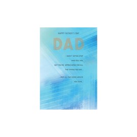 Father's Day Card, A Sentiment Message for Dad - 9 x 6 inches - Piccadilly Greetings