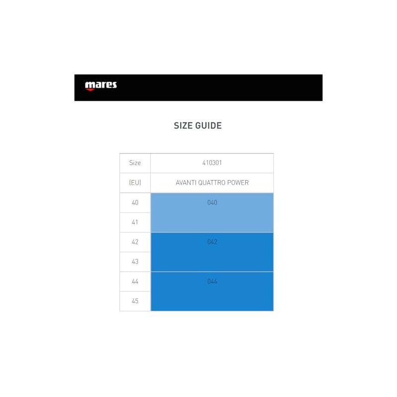 Mares Adult Avanti Quattro Power Full Foot Anatomical Pocket Swim