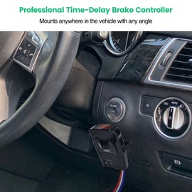 briidea Trailer Brake Controller, Time-Delay Brake Controller for 1-4 Axle Trailers, Safety Protection with Overload/Short-Circuit Alerts for Light-Duty & Occasional Towing