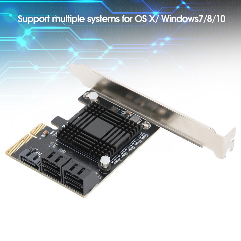 Expansion Card PCIE to 5 Ports SATA3.0 Module Converter Board