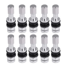 KIMISS 10pcs TR43E Metal Car Truck Motocicleta Neumático sin cámara Vástagos de válvula de neumático con tapa antipolvo + Vástago de válvula sin cámara TR43E Vástagos de válvula Vástago de válvula Vástagos de válvula Kit de vástago de válvula Vástago de 