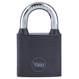 Yale Iron Padlock 38mm - Silver - Hardened Steel Shackle - Indoor use