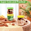 KITCHOP 4 Pack Overnight Oats Containers with Lids, Glass Jars