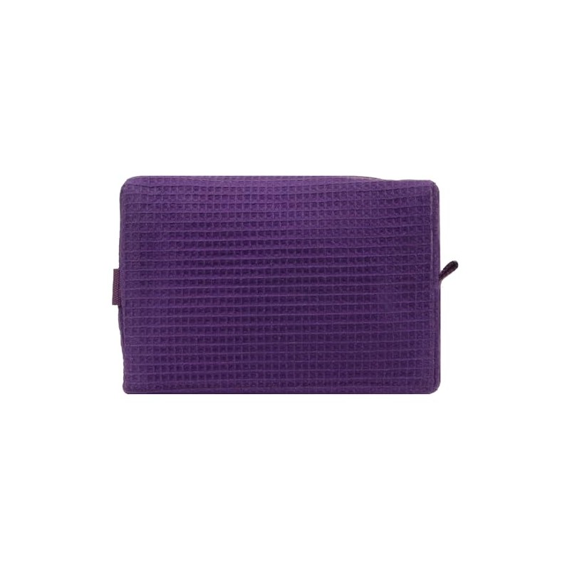 SoliVisk Waffle Weave Cosmetic Bags, Large (Plum)