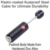 OW-Travel TSA Approved Luggage Locks with Keys (1 Pack Black)