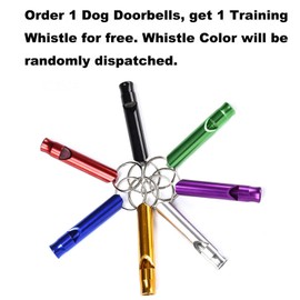 Dog Doorbells Puppy Bells for Door Knob/Potty Training/Go Outside, Proxima Direct Toilet Training Dog Bells and Whistle for Puppies Dogs Pooch Pet Cat, Adjustable Housetraining Bells (1 Pack)