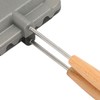 Double Sided Baking Pan Aluminium Alloy Frying Pan Wooden Handles