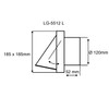 LG 5512 L Ventilation Grille DN 125 Stainless Steel