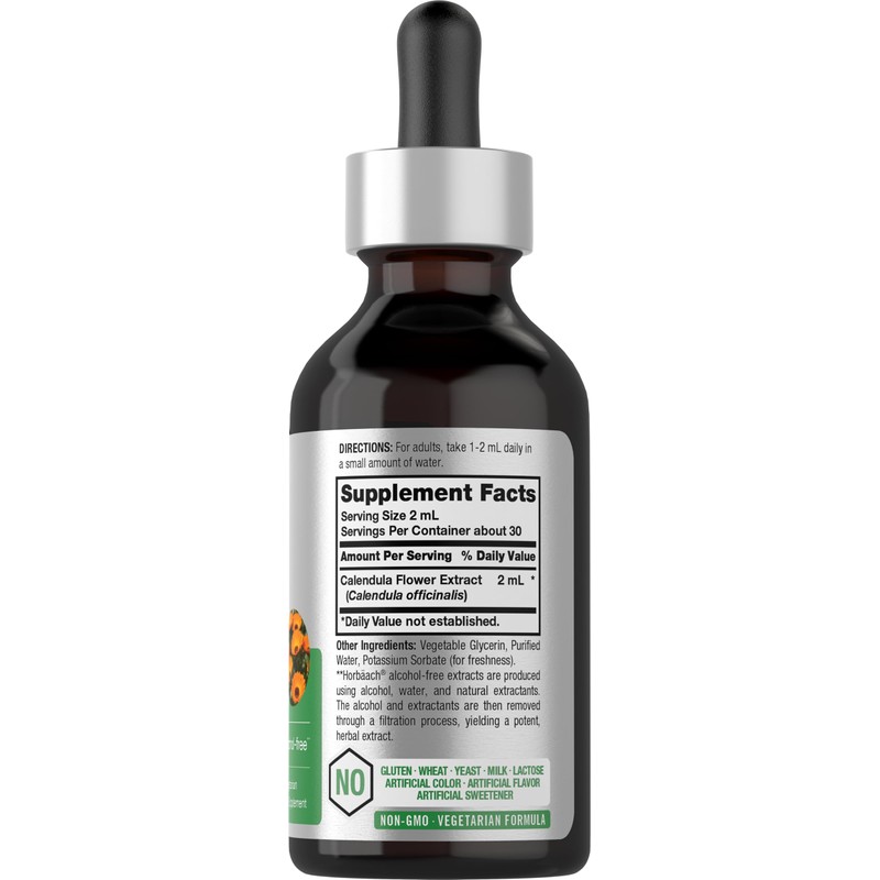 Horbäach Calendula Tincture | 2 fl oz | Liquid Extract