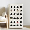 100pcs Cute Black Cat Stickers Kawaii Small Stickers Decorative Masking