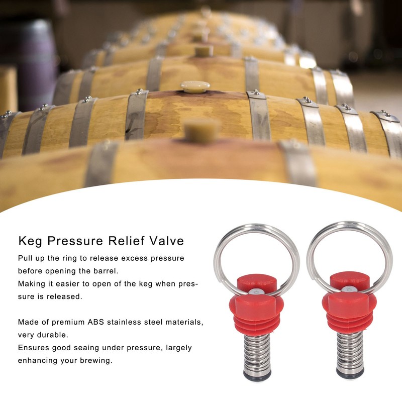 2Pcs Keg Pressure Relief Valve Ball Lock Lid Cornelius Style
