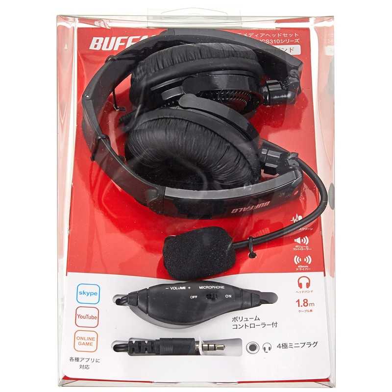 Buffalo BUFFALO Binaural Headband Headset, 4 Poles, Large Screwdriver Folding