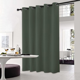 NICETOWN Dark Mallard Bedroom Blackout Curtain Panel, 1 Panel, 70 x 84 inch, Privacy Window Thermal Insulated Blackout Drape/Drapery for Loft, Guestroom