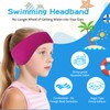 Swimming Headband to Hold Earplugs, Adjustable Swim Ear Band Waterproof,
