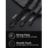 Black Stainless Steel Cuban Link Chain for Men 12mm 18Inch