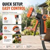 High Pressure Garden Hose Nozzle for Watering – 8-Pattern Metal