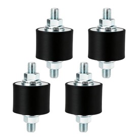 Rubber Vibration Isolator Mounts, 40 x 30mm Shock Absorber Rubber Mounts, with M10 x 23mm Studs 4 Pcs