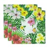 40Pcs Tropical Hibiscus Floral Greenery Paper Napkins, 6.5in