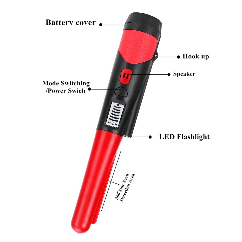 Metal Detecting Pinpointer Detector High Sensitivity 360‑Degree Handheld Metal Locating