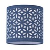 firstchoicelighting Set of 2 Navy Blue Table Lamp Shades, Lampshades