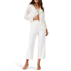 NIC+ZOE Women's Mixed Knit Cardigan, Milk White