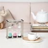 Small 3-in-1 Sand Timer, 3 inch Hourglass with Brushed Stainless