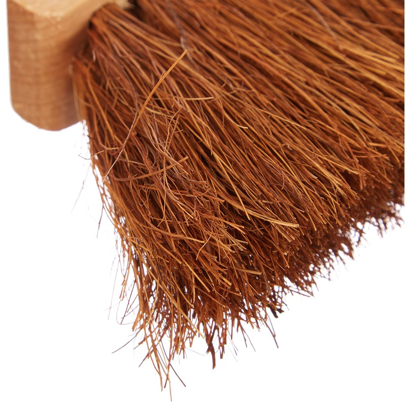 Perfetto Coconut Fibre Wood Sunset Broom, Natural, One Size