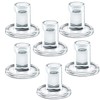 Low Glass Taper Candle Holders fit Candle Base Diameter 5/6-7/8