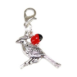 Evelyn Brooks Designs Peruvian Souvenir Cardinal “Hope, Health & Joy” Pendant Charm(1” x 0.4”)- Symbol Prosperity, Love & Happiness
